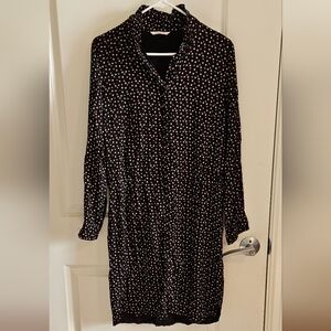 Elegant Black Polka Dot Dress